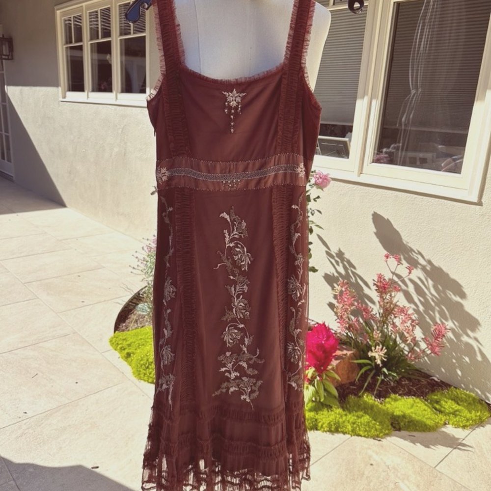 Anthropologie Bead & Rhinestone Cocktail dress